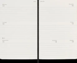 Moleskine Germany GmbH Wochenkalender*Moleskine 18 Monate Wochenkalender 2025/2026, P/A6, 1 Wo = 2 Seiten, Horizontal, Fester Einband, Schwarz