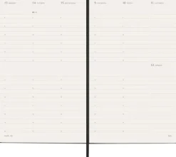 Moleskine Germany GmbH Wochenkalender-Moleskine 12 Monate Wochenkalender 2026, Large/A5, 1 Wo = 2 Seiten, vertikal, fester Einband, Schwarz