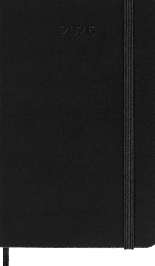 Moleskine Germany Wochenkalender-Moleskine 12 Monate Wochenkalender 2026, Pocket/A6, 1 Wo = 2 Seiten, horizontal, fester Einband, Schwarz