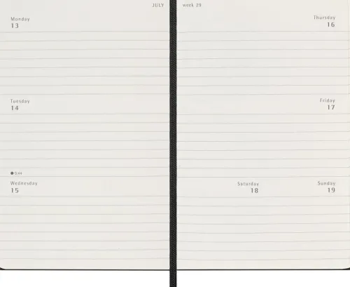 Moleskine Germany Wochenkalender-Moleskine 12 Monate Wochenkalender 2026, Pocket/A6, 1 Wo = 2 Seiten, horizontal, fester Einband, Schwarz