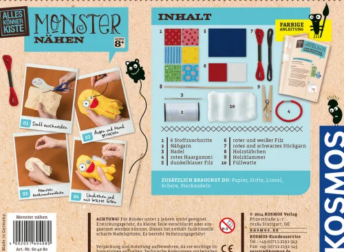 Franckh-Kosmos Puppen & Stofftiere|Forschen & Entdecken-Monster nähen