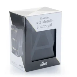 Bookchair Vertrieb Lesen & Geschichten*MyLibrary Flexibles A-Z Metall-Buchregal (schwarz)