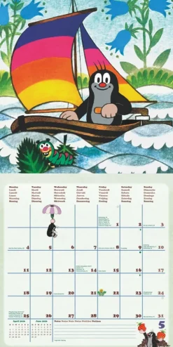 Neumann Verlage GmbH & Co Posterkalender*N NEUMANNVERLAGE - Der kleine Maulwurf 2026 Broschürenkalender, 30x30cm, Kinderkalender mit liebevoll gestalteten Illustrationen, extra Poster, internationalen Feiertagen und viel Platz für Notizen