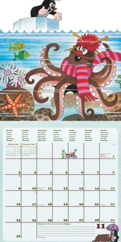 Neumann Verlage GmbH & Co Posterkalender*N NEUMANNVERLAGE - Der kleine Maulwurf 2026 Broschürenkalender, 30x30cm, Kinderkalender mit liebevoll gestalteten Illustrationen, extra Poster, internationalen Feiertagen und viel Platz für Notizen