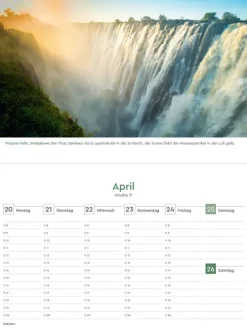 Kunth Kalender Wochenkalender*Naturparadiese - KUNTH Tischkalender 2026