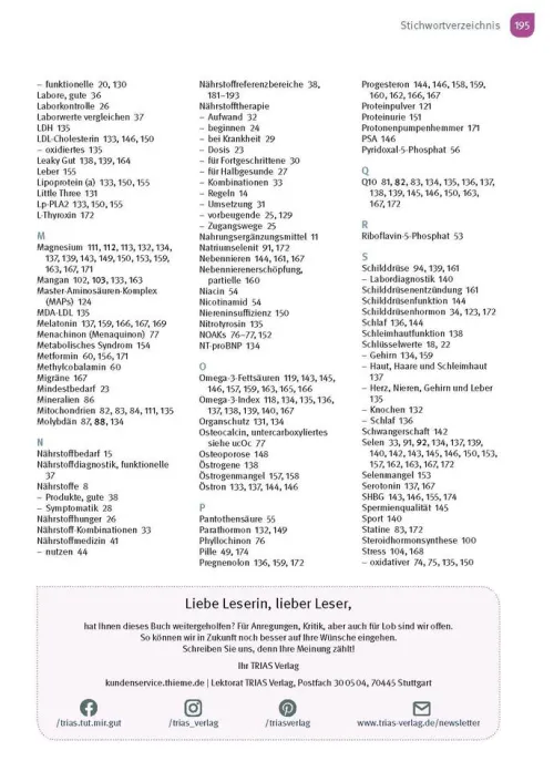 Trias Ratgeber|Ratgeber*Nährstoff-Therapie - Der Praxisleitfaden