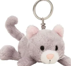 NICI Schmuck & Accessoires-- Schlüsselanhänger Katze grau 10cm liegend GREEN