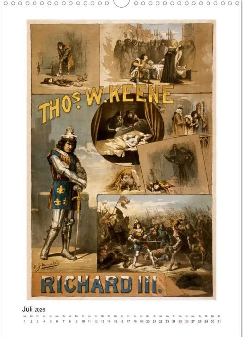 NOSTALGIE Poster aus Film, Theater und Werbung (Wandkalender 2026 DIN A3 hoch), Monatskalender*Calvendo