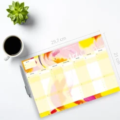 NOVA MD Wochenkalender|Immerwährender Kalender-Notizblock-Set mit Kalender ohne Datum für den Schreibtisch. Immerwährender Terminplaner mit 50 Blatt zum Abreißen. Wochenplaner undatiert im Querformat fürs Büro oder zu Hause. Aus der Art.Collection von Stay Inspired