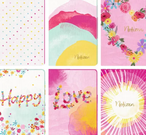 Notizhefte DIN A5 - Love & Happiness*Coppenrath Best