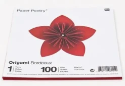 Rico Design GmbH & Co.KG Bastelpapier & Origami*ORIGAMI BORDEAUX, 15 X 15 CM