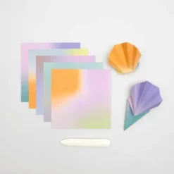 Rico Design GmbH & Co.KG Bastelpapier & Origami-Origami Duo Color, Blurry Gradient FSC MIX, 15 x 15 cm, 100 Blatt