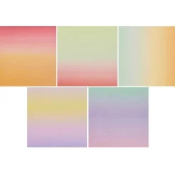 Rico Design GmbH & Co.KG Bastelpapier & Origami-Origami Duo Color, Linear Gradient FSC MIX, 15 x 15 cm, 100 Blatt