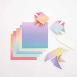 Rico Design GmbH & Co.KG Bastelpapier & Origami-Origami Duo Color, Linear Gradient FSC MIX, 15 x 15 cm, 100 Blatt