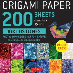 Origami Paper 200 Sheets Birthstones 6 (15 CM)*Tuttle Publishing Outlet