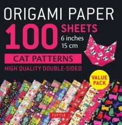 Tuttle Publishing Bastelpapier & Origami-Origami Paper 100 Sheets Cat Patterns 6 (15 CM)