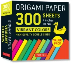 Origami Paper 300 Sheets Vibrant Colors 4 (10 CM)*Tuttle Publishing Sale