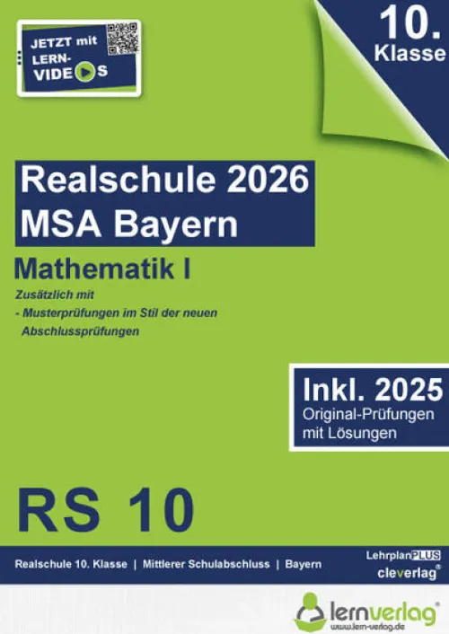 lernverlag Mittlere Reife·Mathematik-Original-Prüfungen Realschulabschluss Bayern 2026 Mathematik I