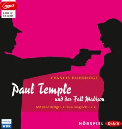 Paul Temple und der Fall Madison,1 MP3-CD*Der Audio Verlag, DAV Outlet