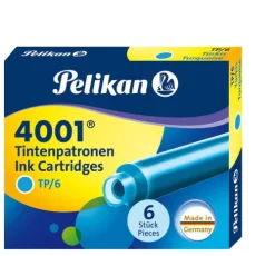 Pelikan Füller & Tinte-Tintenpatronen 4001® 6er Set Standard-Patronen, Türkis