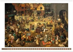 Pieter Bruegel d.Ä. (Wandkalender 2026 DIN A2 quer), Monatskalender*Calvendo Best