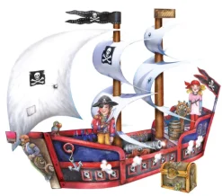 Atelier Color Bastelpapier & Origami*Piratenschiff basteln Bastelbogen Ausschneidebogen für Kinder ab 6+