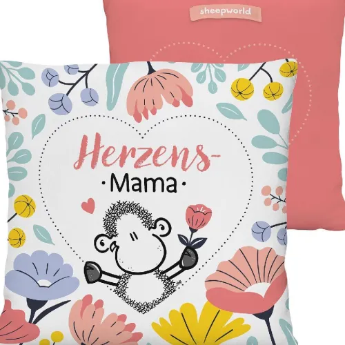 Plüschkissen Motiv "Herzensmama"*sheepworld Sale