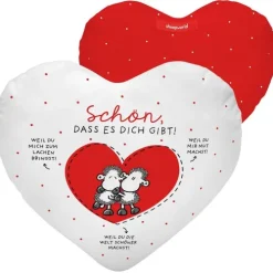 Plüschkissen "Schön, dass es dich gibt! Weil du........!"*Sheepworld AG Clearance