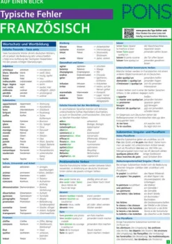 Pons Langenscheidt GmbH Abi Trainer·Fremdsprachen*PONS Auf einen Blick Typische Fehler Französisch