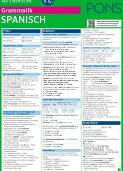 Pons Langenscheidt GmbH Lexika & Sprachen*PONS Grammatik auf einen Blick Spanisch