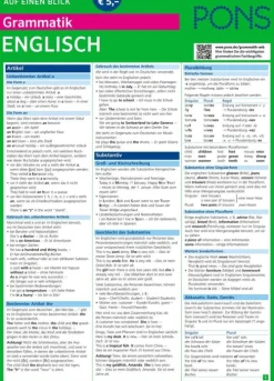 Pons Langenscheidt GmbH Lexika & Sprachen-PONS Grammatik auf einen Blick Englisch