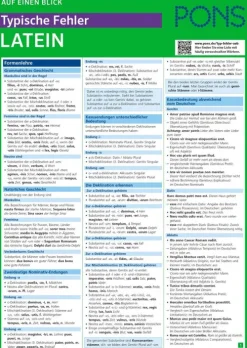 PONS Typische Fehler auf einen Blick Latein*Pons Langenscheidt GmbH Sale