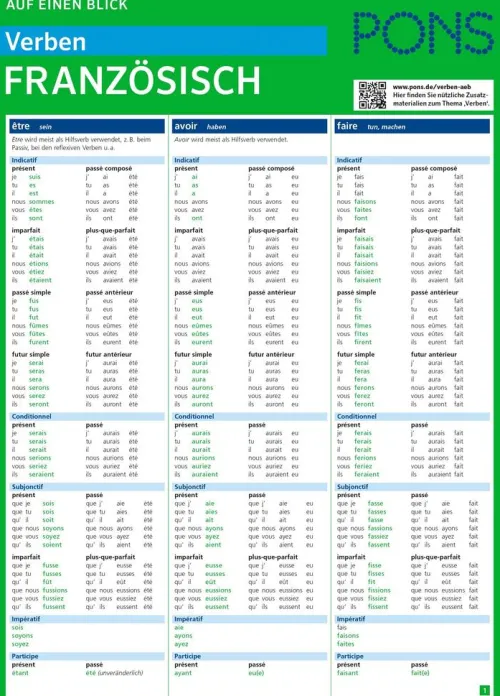 Pons Langenscheidt GmbH Lexika & Sprachen-PONS Verben auf einen Blick Französisch