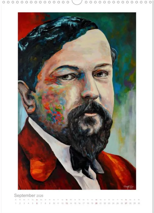 PopArt Bilder berühmter Komponisten (Wandkalender 2026 DIN A3 hoch), Monatskalender*Calvendo Discount