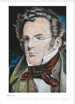 PopArt Bilder berühmter Komponisten (Wandkalender 2026 DIN A3 hoch), Monatskalender*Calvendo Discount