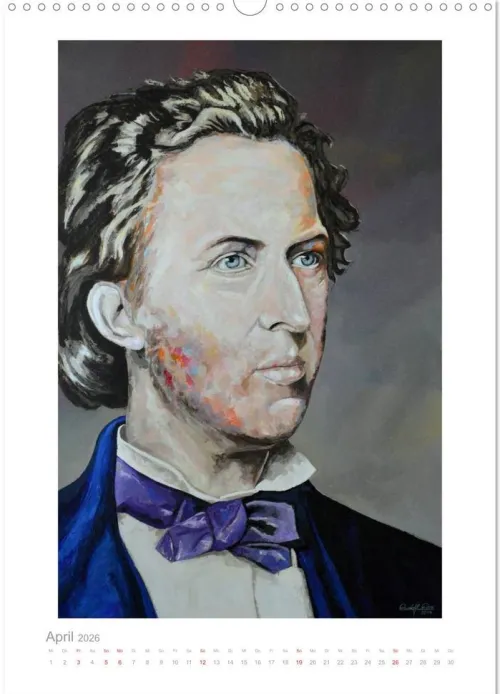 PopArt Bilder berühmter Komponisten (Wandkalender 2026 DIN A3 hoch), Monatskalender*Calvendo Discount