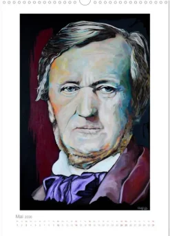PopArt Bilder berühmter Komponisten (Wandkalender 2026 DIN A3 hoch), Monatskalender*Calvendo Discount