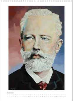 PopArt Bilder berühmter Komponisten (Wandkalender 2026 DIN A3 hoch), Monatskalender*Calvendo Discount