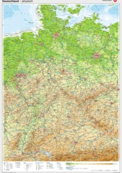 Westermann Lernwelten Karten & Atlanten*Posterkarten Geographie: Deutschland: physisch
