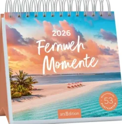 ars edition Postkartenkalender-Postkartenkalender Fernwehmomente 2026