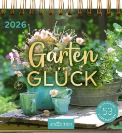 ars edition Postkartenkalender*Postkartenkalender Gartenglück 2026