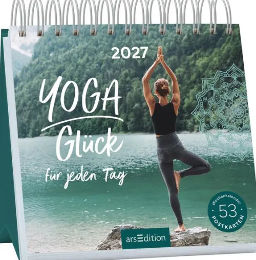 Ars Edition GmbH Geburtstagskalender*Postkartenkalender Yogaglück für jeden Tag 2027