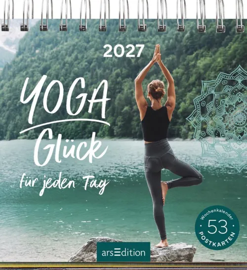Ars Edition GmbH Geburtstagskalender*Postkartenkalender Yogaglück für jeden Tag 2027