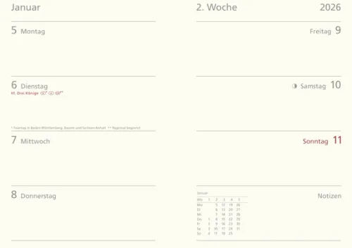 Premium Timer Midi "Morgentau" 2026*Korsch Outlet