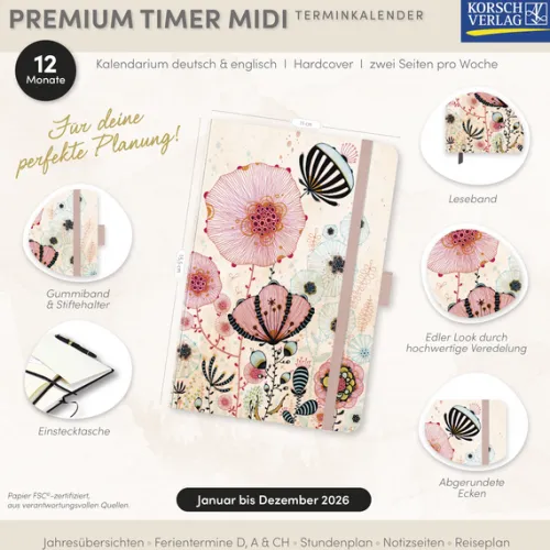 Premium Timer Midi "Morgentau" 2026*Korsch Outlet