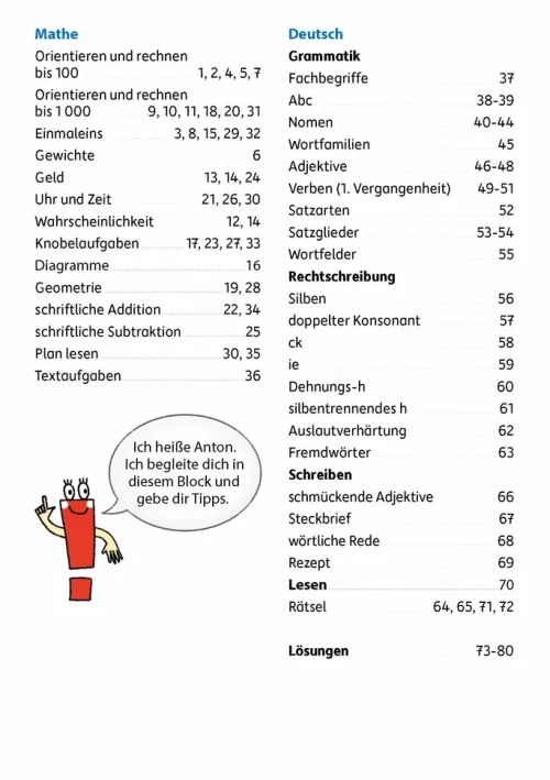 Hauschka Verlag GmbH Grundschule·Mathematik|Grundschule·Deutsch-Quer durch die 3. Klasse, Mathe und Deutsch - Übungsblock