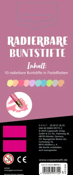 Coppenrath Buntstifte*Radierbare Buntstifte Pastell