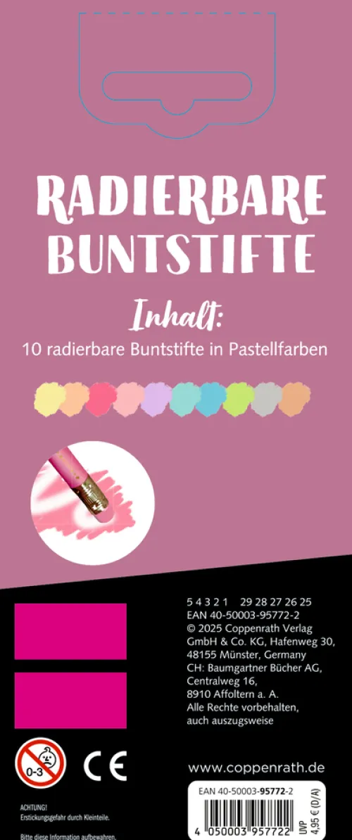 Coppenrath Buntstifte*Radierbare Buntstifte Pastell