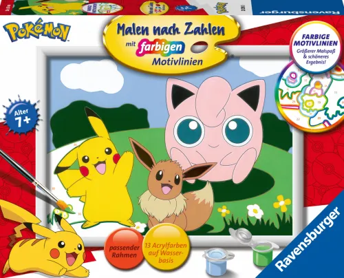 Ravensburger Malen nach Zahlen 20298 - Pokémon Abenteuer - Kinder ab 7 Jahren*Ravensburger Spieleverlag Sale