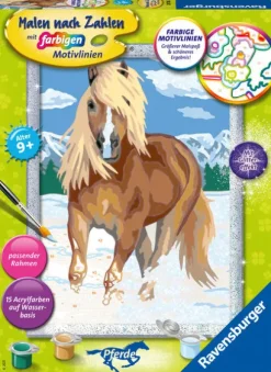 Ravensburger Malen nach Zahlen 28780 - Haflinger im Schnee - Kinder ab 9 Jahren*Ravensburger Spieleverlag Best
